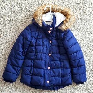 Old Navy girls hooded puffer jacket